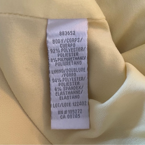 THEIA lemon ruffle yellow asymmetric midi dress 22768 - Picture 14 of 16